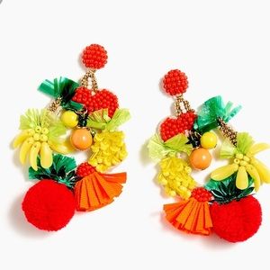 J. Crew fruit bowl earrings.
